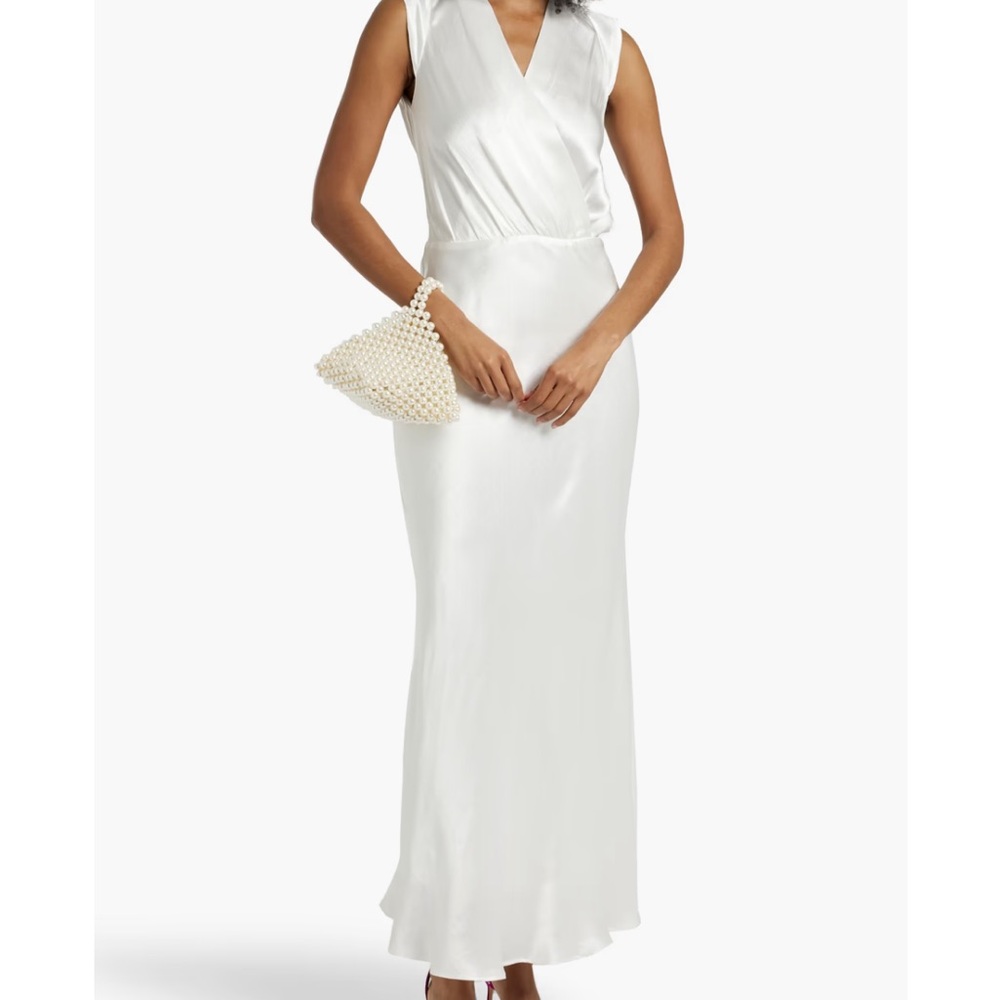 NWT Bec&Bridge Moondance draped Satin crepe maxi dress gown size US2 UK6